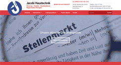 Desktop Screenshot of jacobi-haustechnik.de